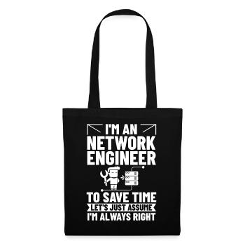 Netzwerkingenieur Network Engineer Computer - Tote Bag - black - Front