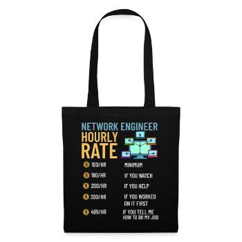 Netzwerkingenieur Network Engineer Computer - Stoffbeutel - Schwarz - Vorne
