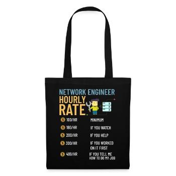 Netzwerkingenieur Network Engineer Computer - Stoffbeutel - Schwarz - Vorne
