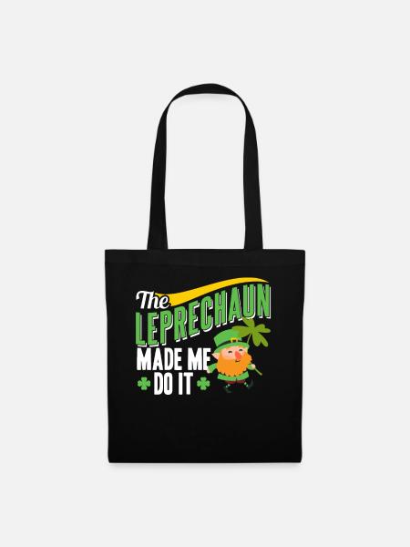 Der Leprechaun Hat Mich Dazu Gezwungen Kobold Ire - Stoffbeutel - Schwarz