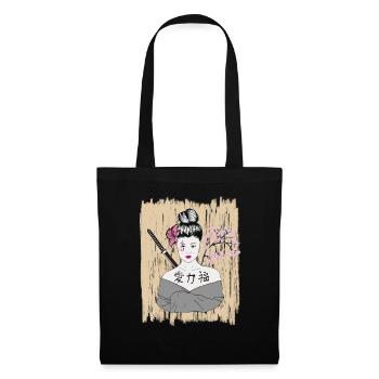 Démons Japonais Geisha Vintage - Sac en tissu - noir - Devant