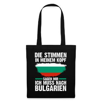 Balkan Bulgarien Bulgare Bulgarisches - Stoffbeutel - Schwarz - Vorne