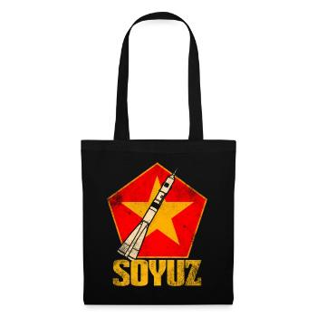 Soyuz Rakete Sowjetunion - Stoffbeutel - Schwarz - Vorne