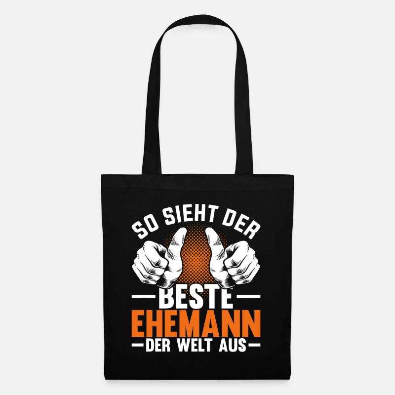 So Sieht Der Beste Ehemann Der Welt Aus mann - Stoffbeutel - Schwarz