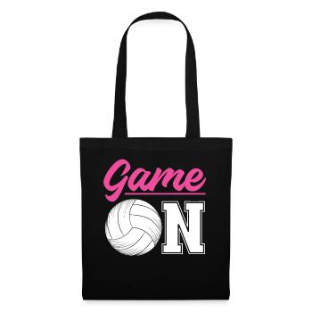 Volleyball Player Team Game On - Tote Bag - black - Front