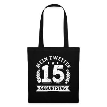 Vintage 30 Mann Mein Zweiter 15. Geburtstag 30. Ge - Stoffbeutel - Schwarz - Vorne