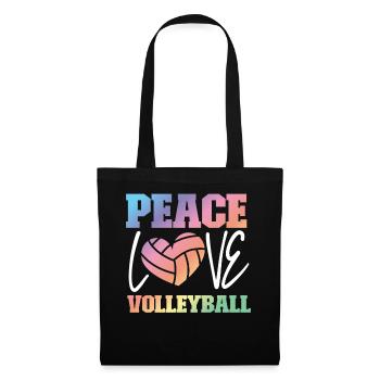 Joueur de volleyball Équipe Peace Love - Sac en tissu - noir - Devant