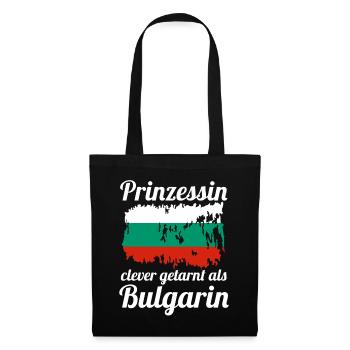 Prinzessin Balkan Bulgare Bulgarisches Bulgarien - Stoffbeutel - Schwarz - Vorne