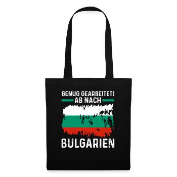 Balkan Urlaub Bulgare Bulgarien - Stoffbeutel - Schwarz - Vorne