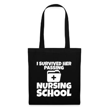 I Survived Her Passing Nursing School 10 - Tote Bag - black - Front