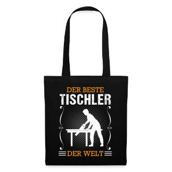 Tischler Beruf Schreiner Handwerker Geschenk - Stoffbeutel - Schwarz - Vorne
