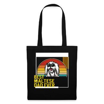 Meilleur t-shirt de papa maltais de tous les temps - Sac en tissu - noir - Devant