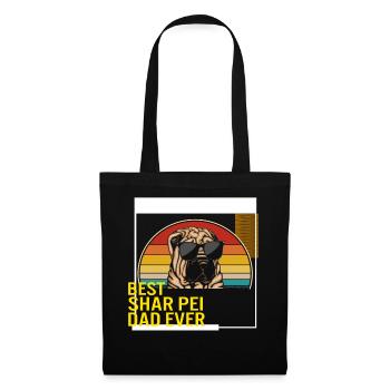 Meilleur shar pei papa jamais T Shirt - Sac en tissu - noir - Devant