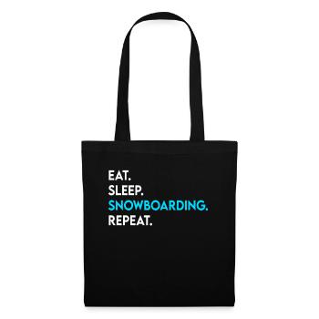 eat sleep snowboarding repeat - Tote Bag - black - Front