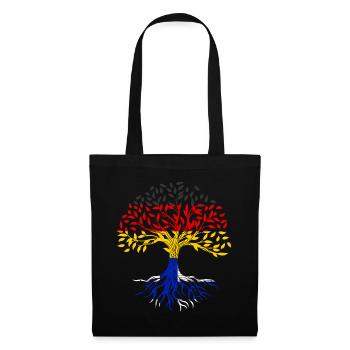 Roots Tree Germany Finland - Tote Bag - black - Front