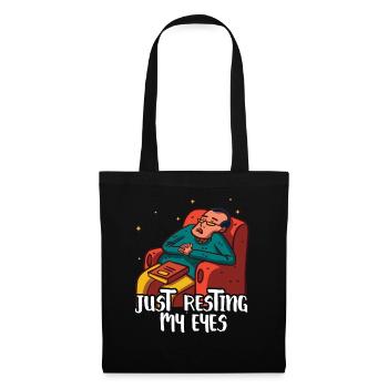 Je ne repose que mes yeux du Père Papa Papi - Sac en tissu - noir - Devant