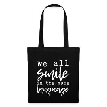 We all smile in the same language 7 - Tote Bag - black - Front