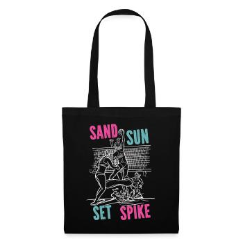 Volleyball Player Team Sand Sun - Tote Bag - black - Front
