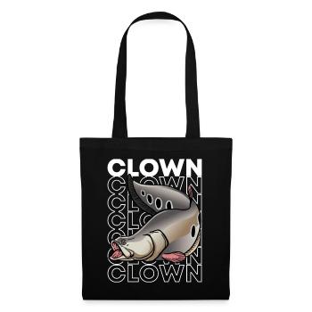 Clown Messer Fisch 80's Stil Monster Fisch Keeper - Stoffbeutel - Schwarz - Vorne