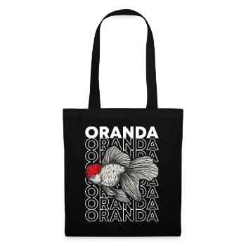 Oranda Goldfish 80's Style Fancy Goldfish Besitzer - Stoffbeutel - Schwarz - Vorne