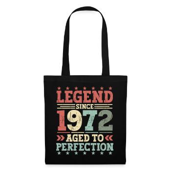 Legend 1972 Vintage Birthday Gift - Tote Bag - black - Front