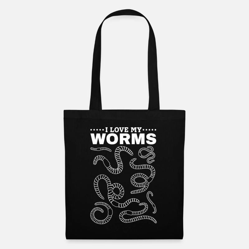 Worms Farmer Compost Worms Worm Farm I love - Tote Bag - black