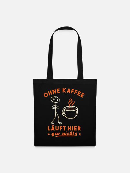 Kaffeetrinker Morgenmuffel Kaffeeliebhaber - Stoffbeutel - Schwarz