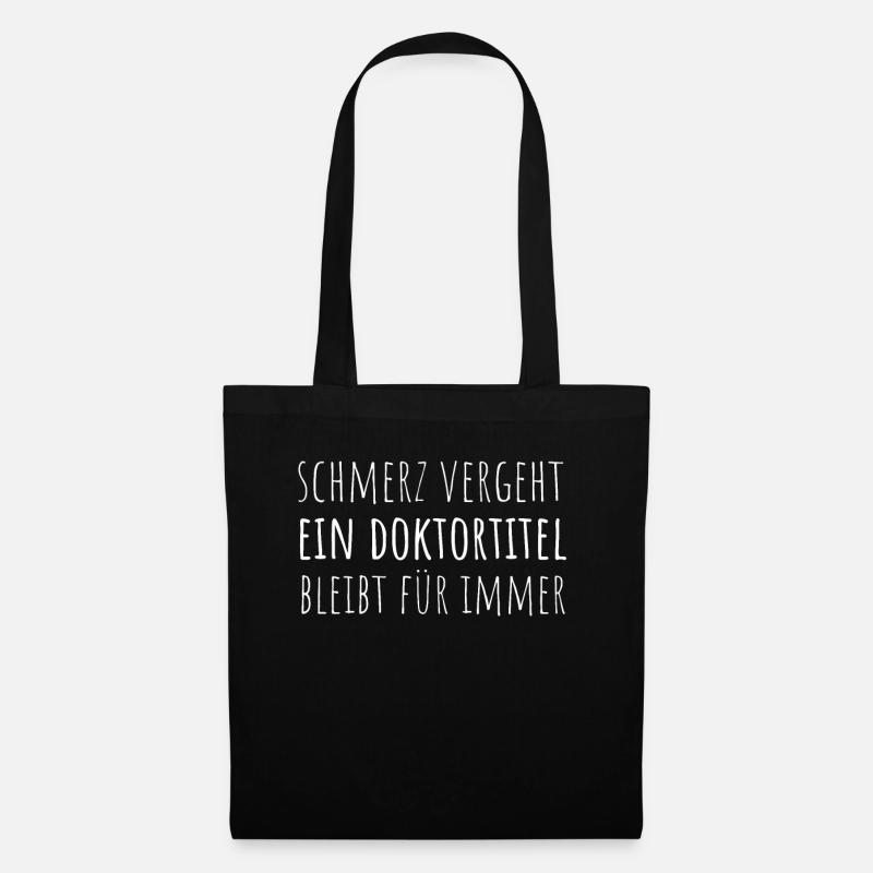 Doktortitel Promotion Doktorand Spruch - Stoffbeutel - Schwarz