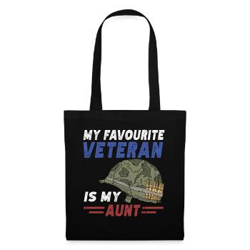 My favorite veteran is my Aunt Military - Tote Bag - black - Front