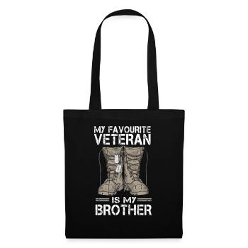 My favorite veteran is my brother military - Tote Bag - black - Front