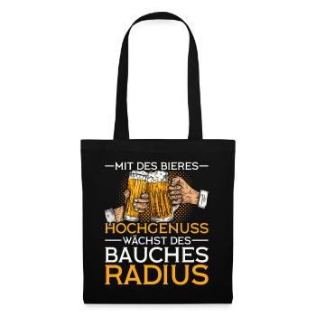 Bier Geschenk Biertrinker Bierliebhaber Lustig - Stoffbeutel - Schwarz - Vorne