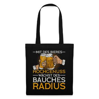 Vintage Bier Geschenk Biertrinker Bierliebhaber - Stoffbeutel - Schwarz - Vorne