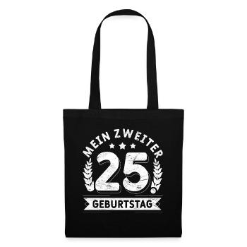 50 Mann Zweiter 25. Geburtstag 50. Geburtstag - Stoffbeutel - Schwarz - Vorne