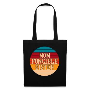 NFT Art Crypto NFTs Quote Non Fungible Sister - Tote Bag - black - Front