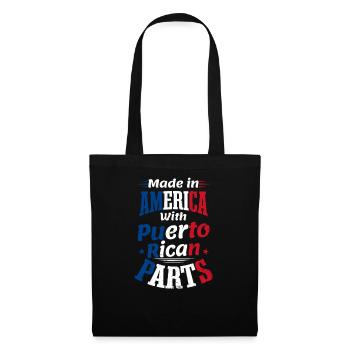 Portoricain traditionnel en Amérique avec des pièces - Sac en tissu - noir - Devant