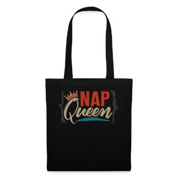 Napping Shirt, Nap Queen Tee, Funny Napping Lover - Tote Bag - black - Front