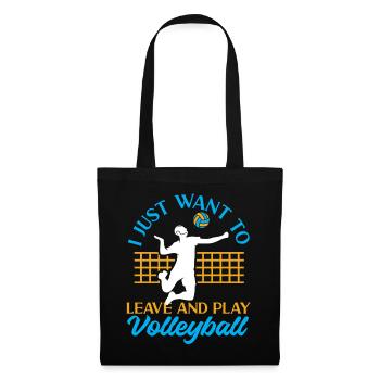 Équipe de volley-ball que je veux juste - Sac en tissu - noir - Devant