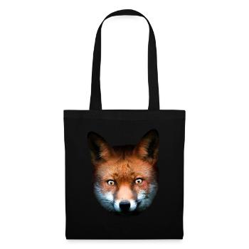 Fuchs Rotfuchs Tierisch Tiermotiv Kinder - Stoffbeutel - Schwarz - Vorne