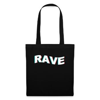 Rave Raver - Sac en tissu - noir - Devant
