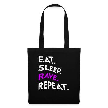 manger le sommeil rave répéter - Sac en tissu - noir - Devant