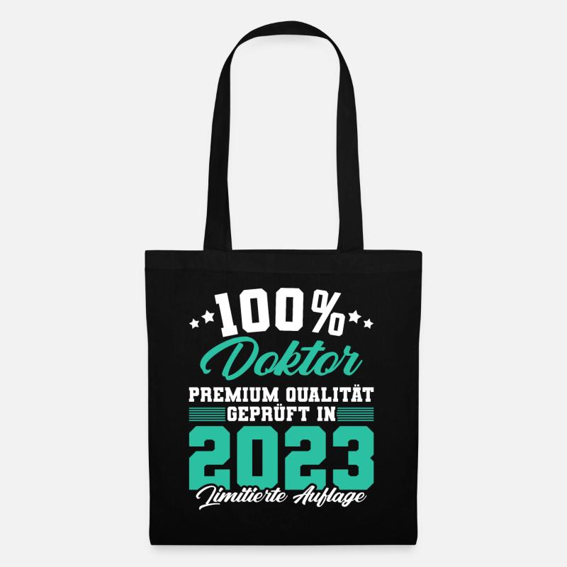 Doktor 2023 Doktorand Promotion Dissertation - Stoffbeutel - Schwarz