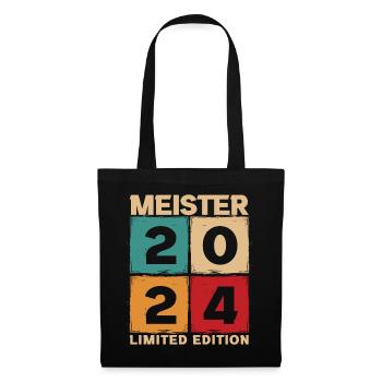 Meister 2024 Mechaniker Meistertitel Geschenk - Stoffbeutel - Schwarz - Vorne
