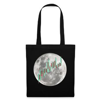 Crypto Trading Stock Chart Cot to the Moon - Sac en tissu - noir - Devant