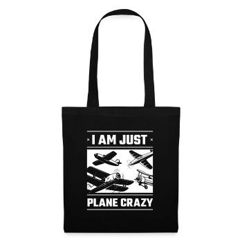 Je suis juste un avion fou Aiplane Aviation - Sac en tissu - noir - Devant