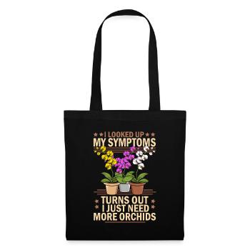 Orchidee Geschenk Frauen Blumen Gärtner Floristin - Stoffbeutel - Schwarz - Vorne