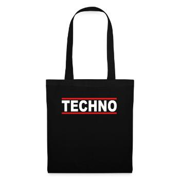 Techno - Stoffbeutel - Schwarz - Vorne