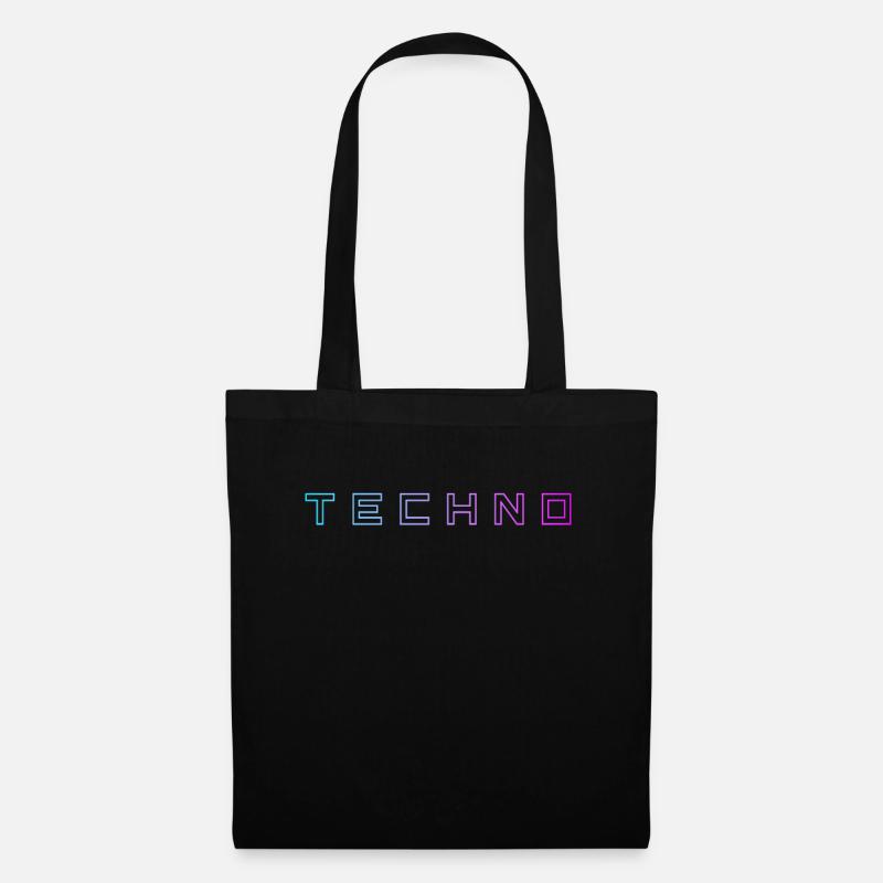 Techno - Stoffbeutel - Schwarz