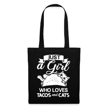 Tacocat Taco Chat Chat Chat Fast Food - Sac en tissu - noir - Devant