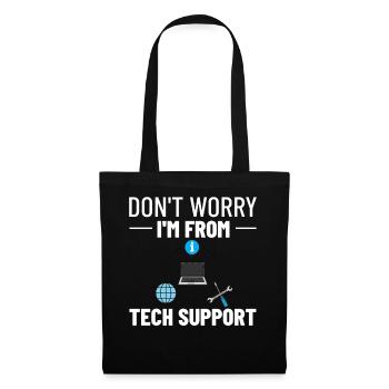 Support technique Assistance technique informatique Helpdesk - Sac en tissu - noir - Devant