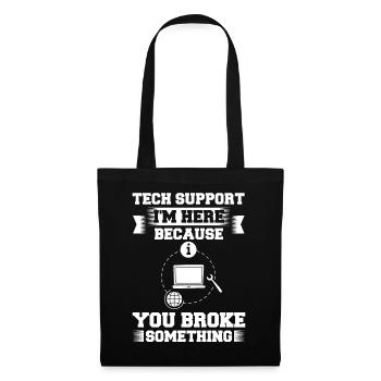 Support technique Assistance technique informatique Helpdesk - Sac en tissu - noir - Devant